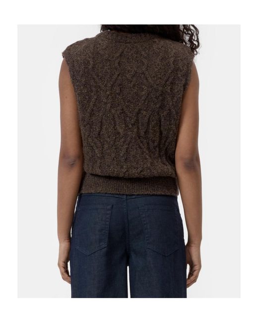 Closed Brown Crew-Neck Vest