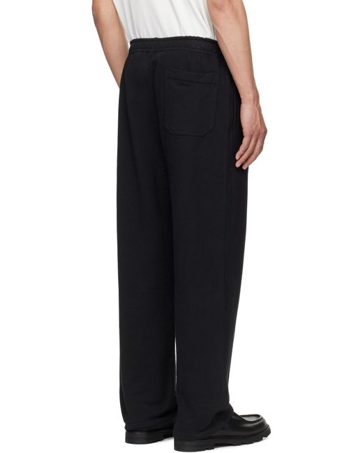 Bode Black Elastic Waist Sweatpants for men