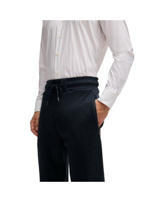 Boss Blue Simple And Casual Pants for men
