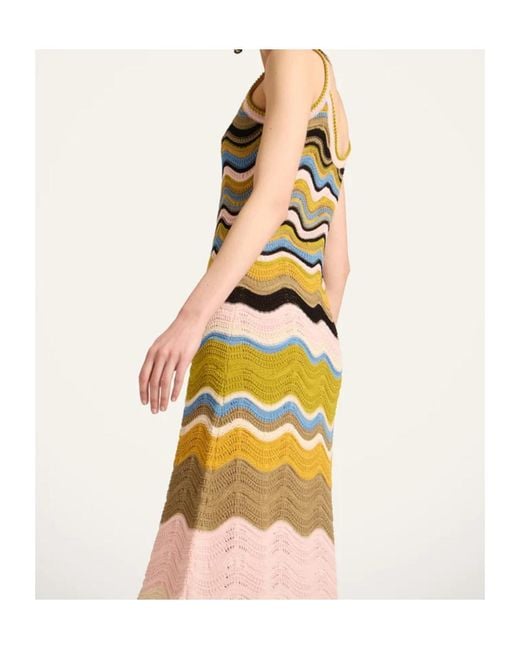 LaDoubleJ Metallic La Doublej Wave Knit Midi Dress