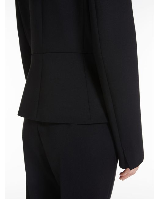 Max Mara Black Round-Necked Jacket