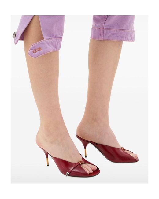 Versace Red Nyx High-Heeled Mules