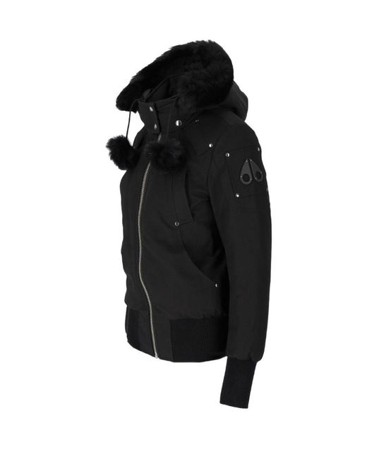 Moose Knuckles Black Drawstring Hooded Jacket