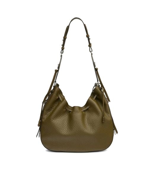 Isabel Marant Green Drawstring Hobo Shoulder Bag