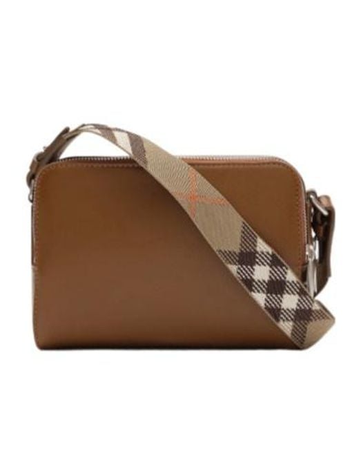 Burberry Brown Pop Check Crossbody Bag for men