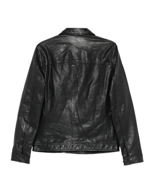 AllSaints Black Luck Leather Jacket for men