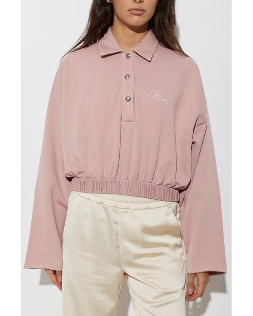 Palm Angels Pink Polo Sweatshirt