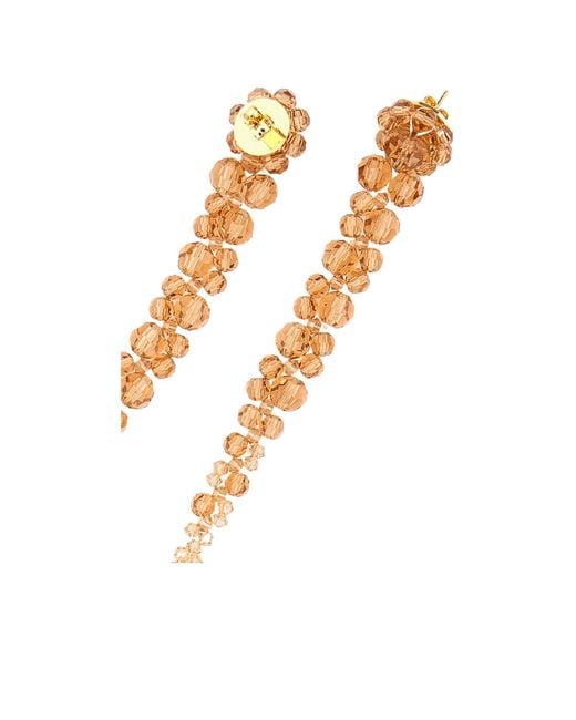 Simone Rocha White Loral Beaded Drop Earrings