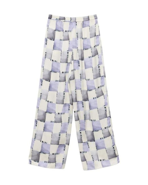 Emporio Armani Blue Patterned Trousers
