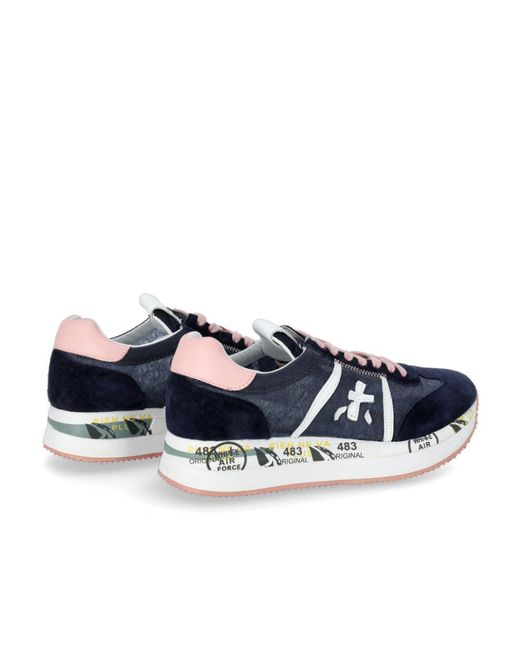 Premiata Blue Logo Sneakers