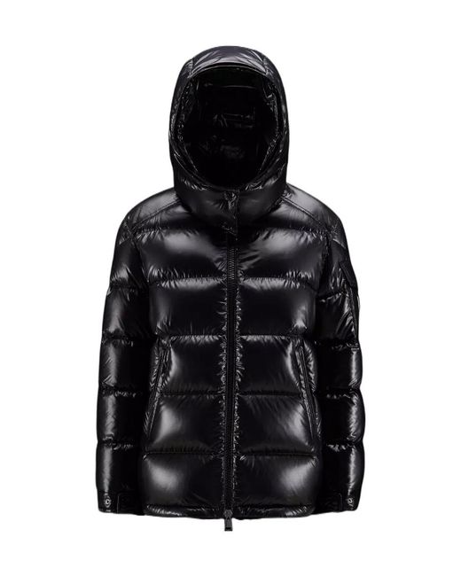 Moncler Black Maire Logo Patch Quilted Jacket