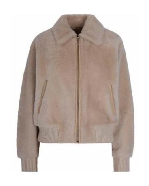 Max Mara Brown Studio Aloa Zip-Up Coat