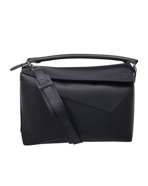 Loewe Black Large Puzzle Bag for men