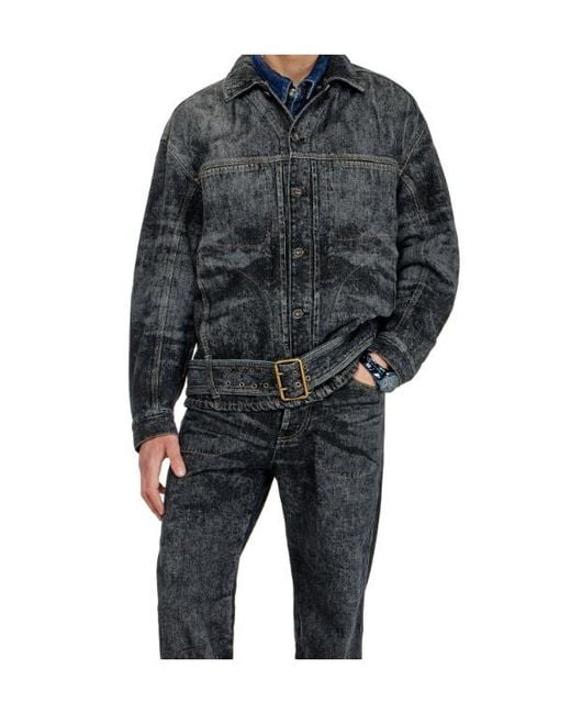 DIESEL Gray D-Valero-S Denim Jacket for men