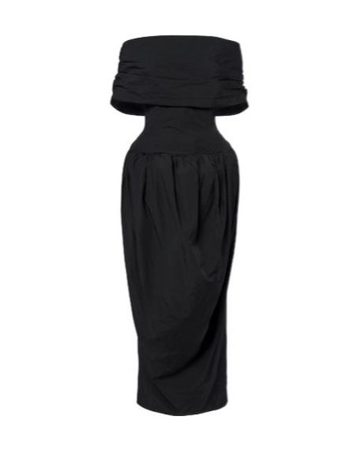 Magda Butrym Black Draped Gown