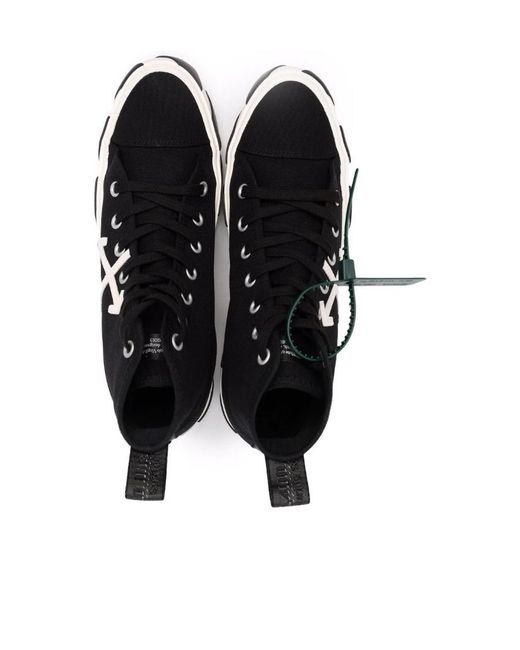 Off-White c/o Virgil Abloh Black Vulcanized Mid-Top Sneakers for men