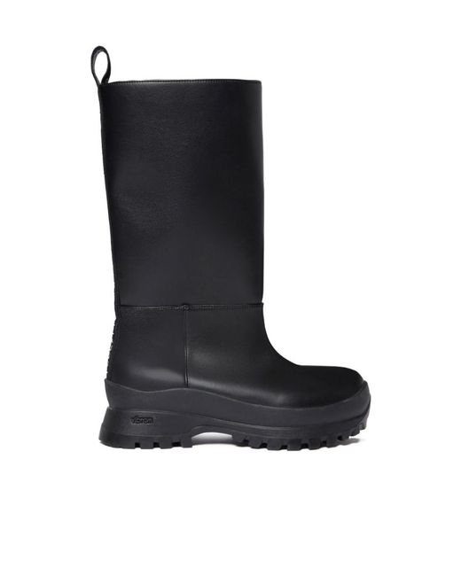 Stella McCartney Black Rounded-Toe Slip On Boots