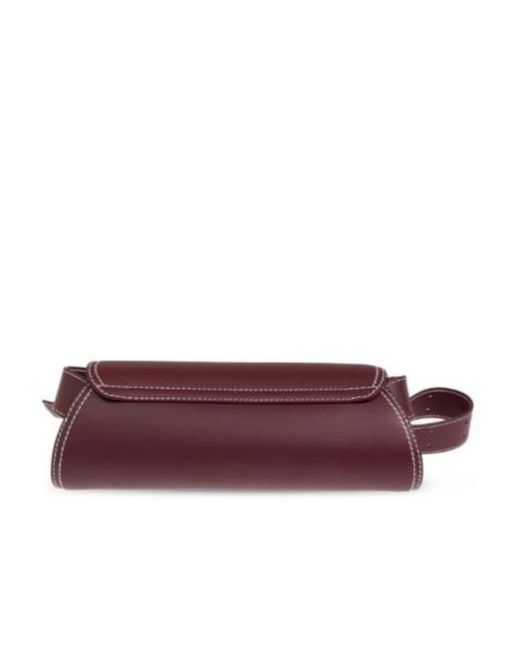 Jil Sander Purple Cannolo Small Shoulder Bag