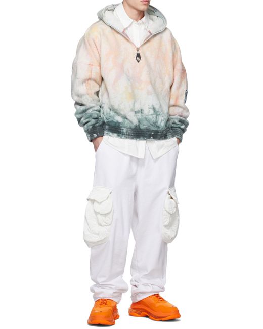 we11done Gray Tie-Dyeing Design Sweater for men