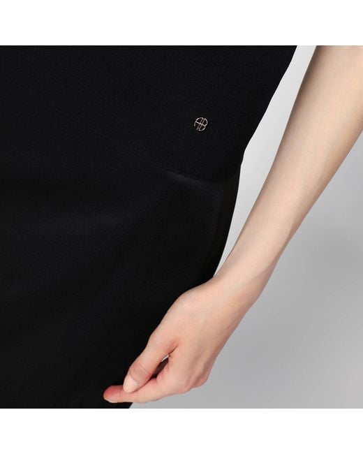 Anine Bing Black Off-Shoulder Top