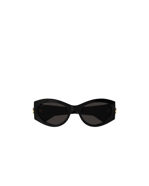 Gucci Black Eyewear Cat-Eye Frame Sunglasses