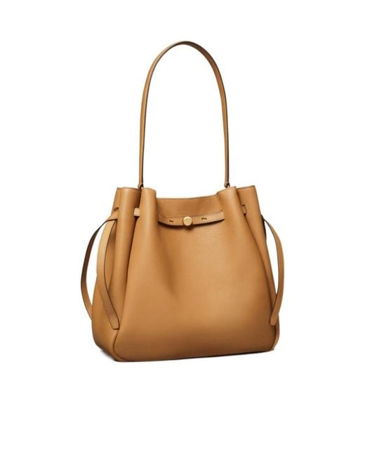Tory Burch Natural Romy Drawstring Shoulder Bag