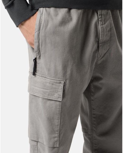 Stone Island Gray Regular-Tapered-Fit Jogger Trousers With Elastic Waist for men