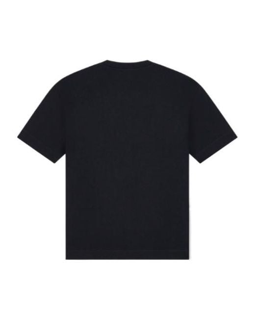 Emporio Armani Black Heavy Jersey T-Shirt With Soft Embossed Logo for men