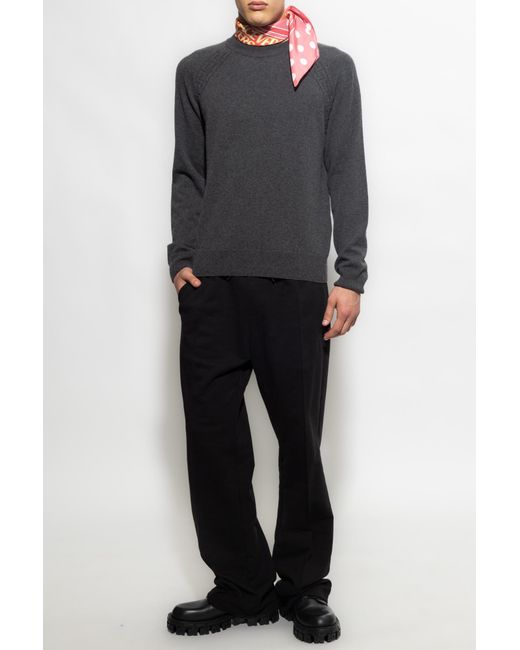 Versace Gray Greca Crewneck Jumper for men