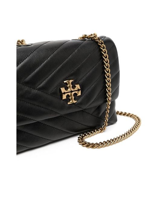Tory Burch Black Kira Chevron Small Shoulder Bag