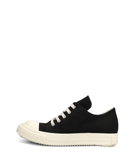Rick Owens Black Extreme Eyelet-Detail Sneakers