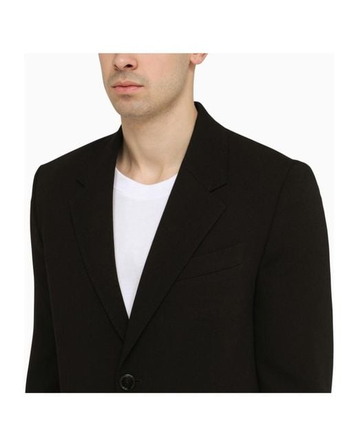 AMI Black Ami Single Breasted Oversized Jacket for men