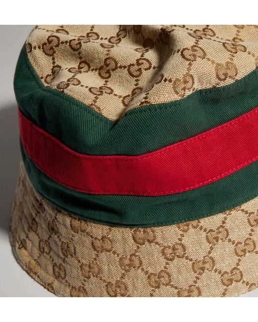 Gucci Multicolor Web Detailed Gg Bucket Hat for men