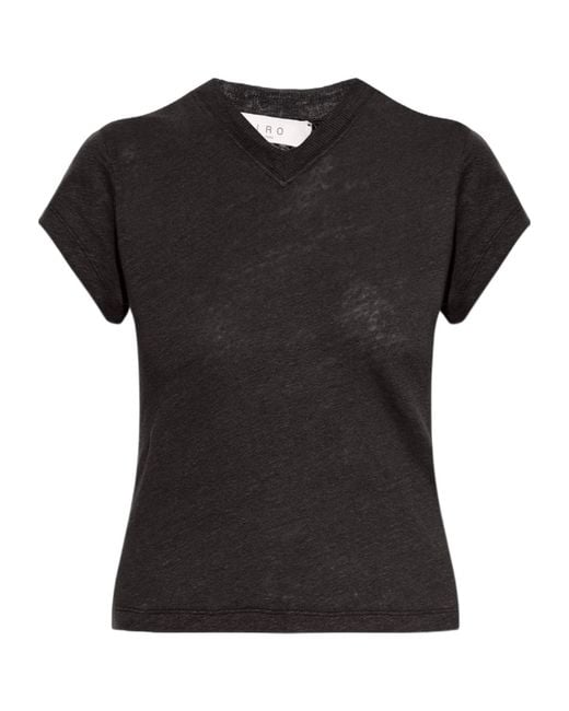 IRO Black Short-Sleeved Knit Top