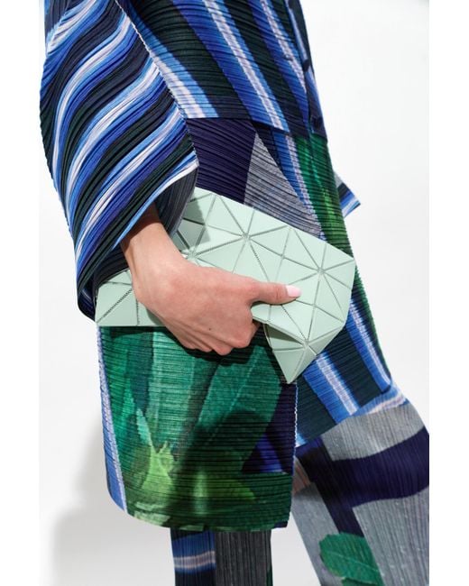 Issey Miyake Green Geometric Tote Bag
