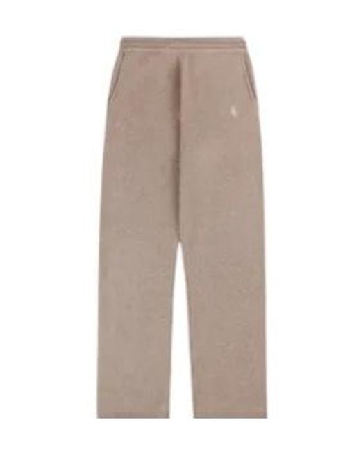 Sporty & Rich Gray Logo Embroidery Knit Trousers for men