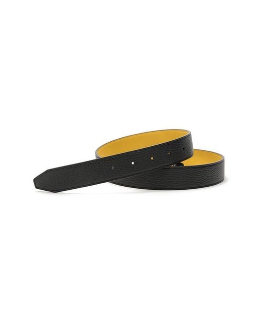 Fendi Yellow Reversible Leather Belt for men