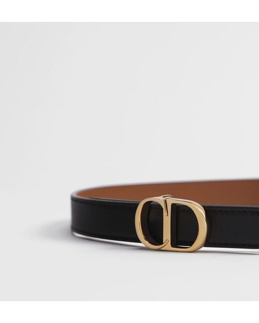 Dior White Reversible Cd Icon Belt