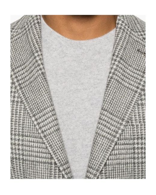 Tagliatore Gray Long-Sleeved Suit Jacket for men