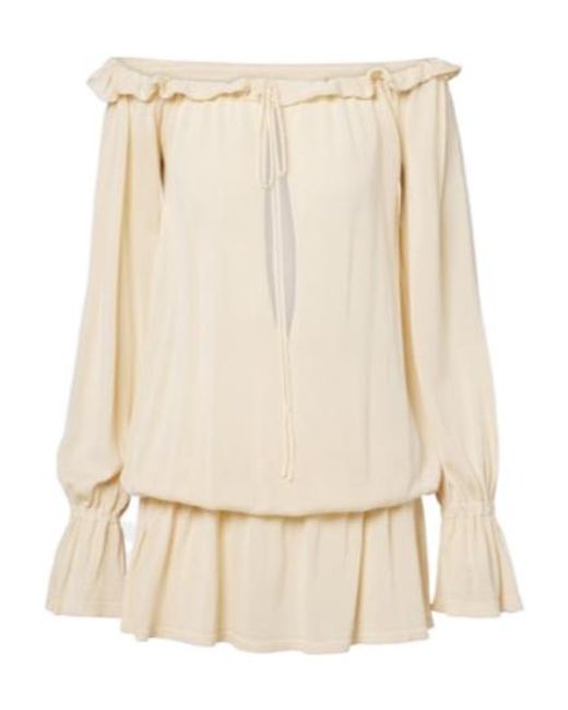 AYA MUSE Natural Cryo Ruffled Minidress