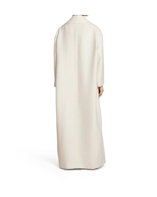 Gucci White Gg Crêpe Single-Breasted Coat