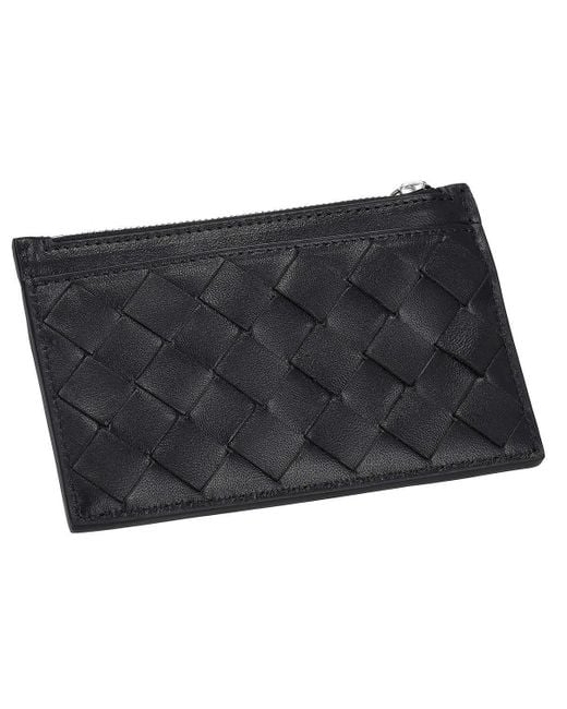 Bottega Veneta Black Woven Wallet for men