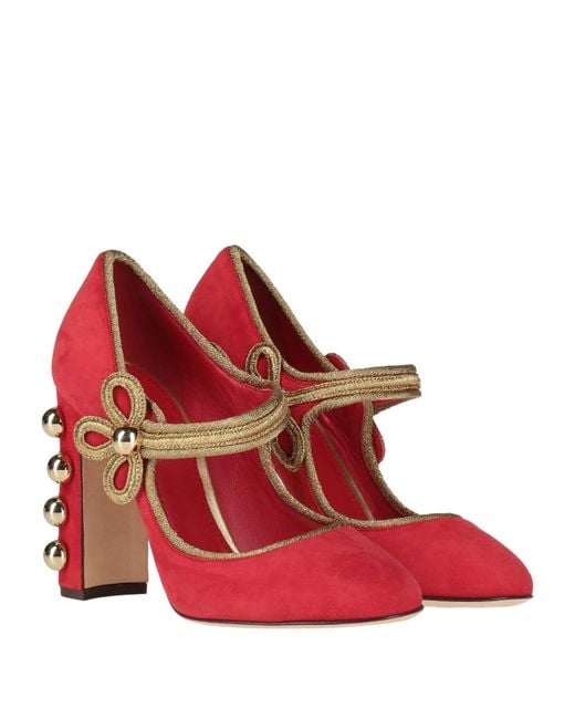 Dolce & Gabbana Red Solid Color Courts