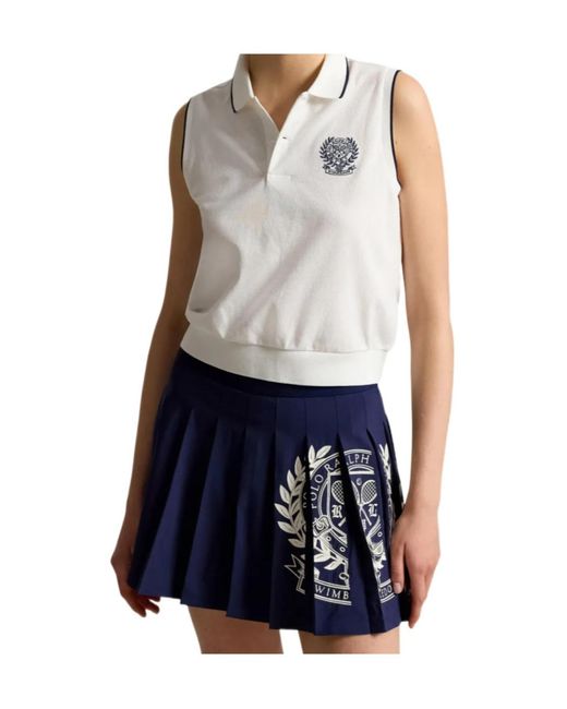 Polo Ralph Lauren White Wimbledon Sleeveless Polo Shirt