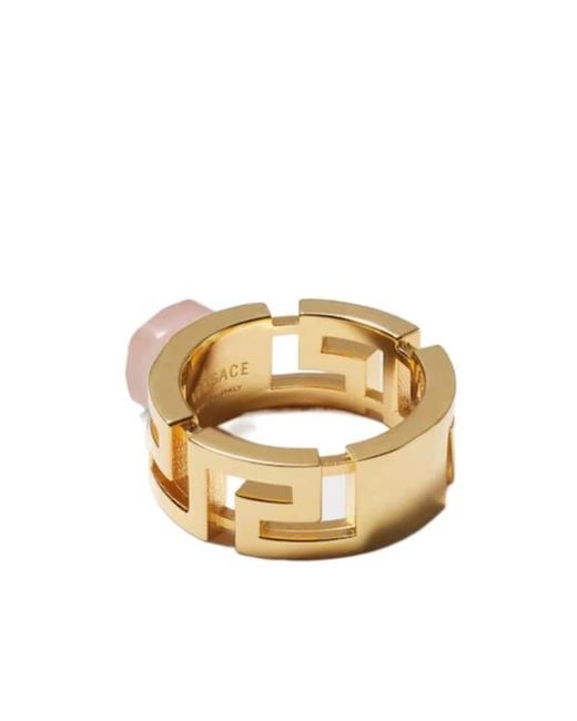 Versace Metallic Greca Ring