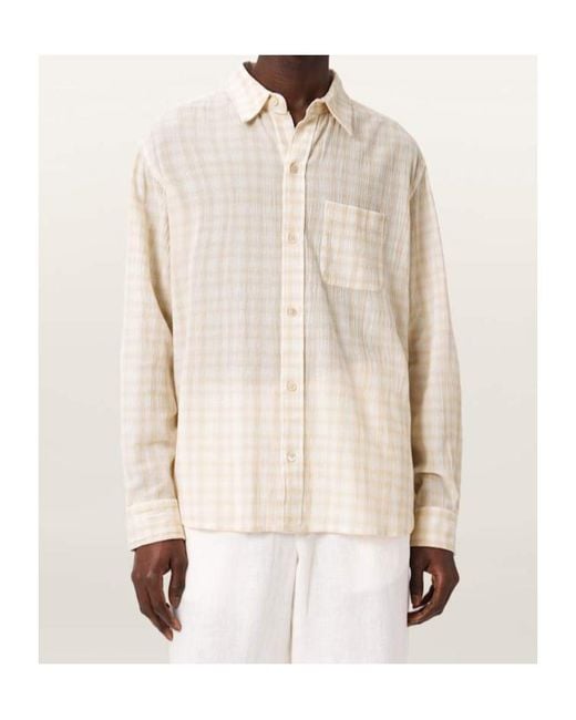 AllSaints Natural Toya Patterned Shirt for men