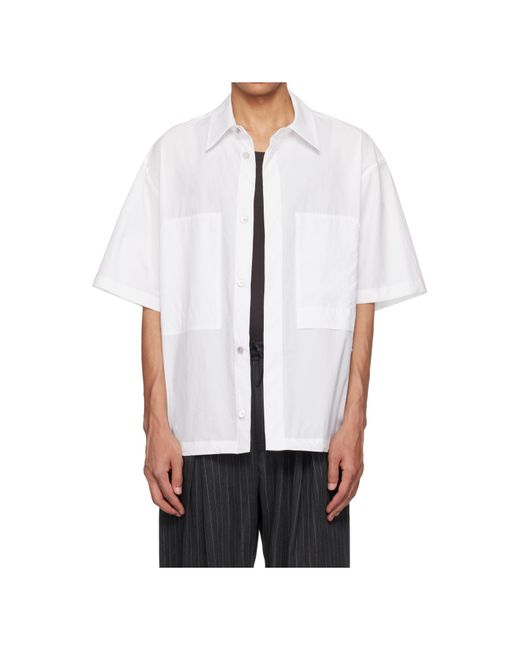 Wooyoungmi White Short-Sleeved Cotton Shirt for men