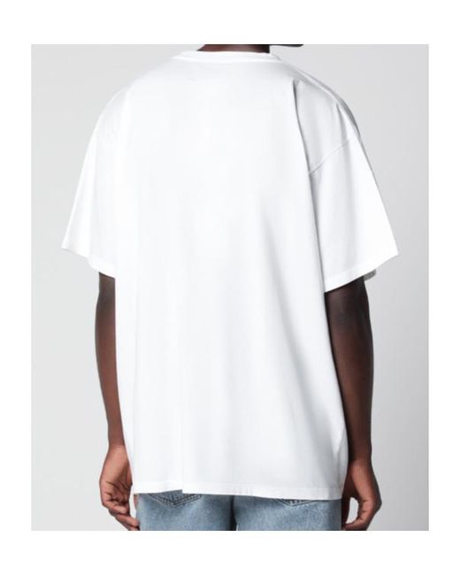 MM6 by Maison Margiela White Short-Sleeved T-Shirt for men