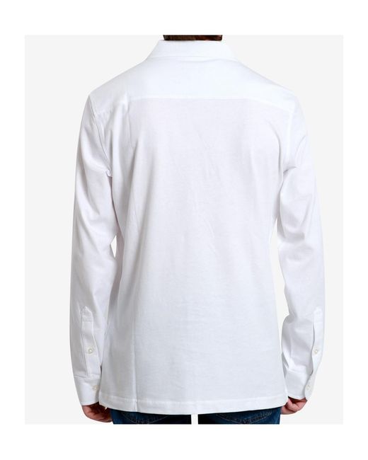 Fay White Logo-Embroidered Polo Shirt for men