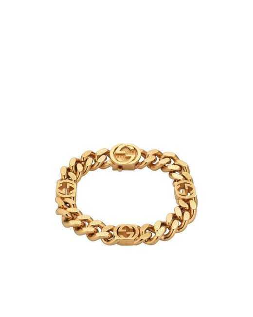 Gucci Metallic Interlocking G Chain Bracelet